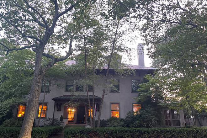 Our house from the front. - Gorgeous furnished 1BR suite in parkside oasis steps from T, parking & utilities included. Rare find
