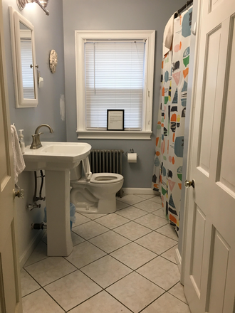 bathroom with extra storage - Furnished room(s) in family home across from Whole Foods on 258 Waterman street