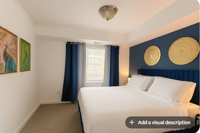 Bright Bedroom - Luxury Condo In Federal Hill for Traveling Nurses and Healthcare Professionals