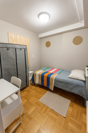 Bedroom A: $650 Flex room (Semi-Enclosed) with Single sized bed - (FOR FEMALE) Room for rent in a shared apartment at Thorncliffe Park Drive