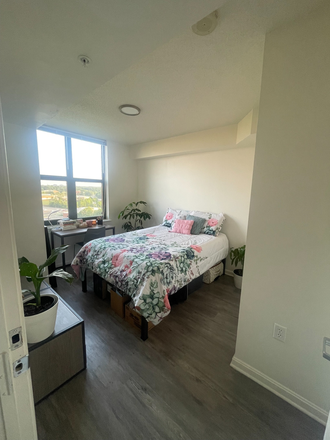 Private, furnished bedroom with large window and plenty of natural light. Includes a full-size bed, desk, dresser, and space for leisure. - University View Sublease – Private Bedroom & Bathroom Near UMD (Available January)