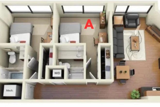 Unit floor plan - Vie Towers Apartments