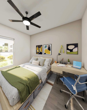 Bedroom - The Hub 2x2 apartment ($350 off per month)