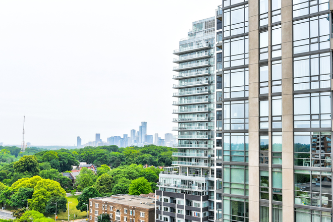 View from the common balcony - Stunning corner unit: amazing location (minutes from subway/campus) + all utilities included!
