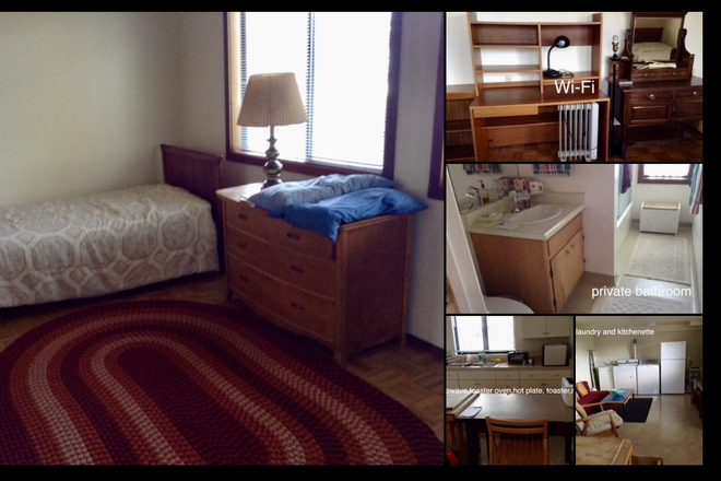 1 - Cozy Bedroom & Private Bath with Kitchenette, Shared Laundry, Private Entrance. All Inclusive.