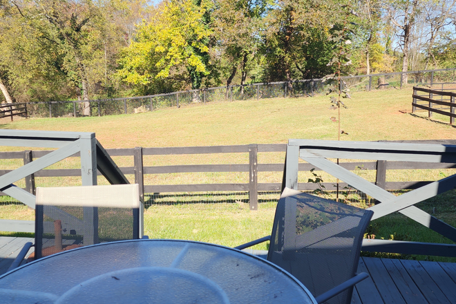 View from deck - Cottage on private horse farm Rental