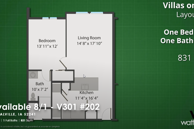 Layout Plan - Villas on 4th (off 2nd St and 1st Ave) Coralville IA Apartments