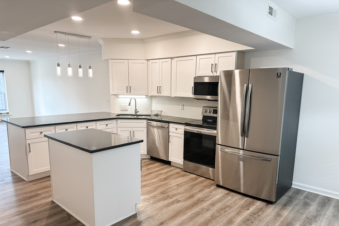 Spacious kitchen with stainless steel appliances - Condo for rent, walking distance to campus. Beautiful 3BRM, 2 Bath with large living area.