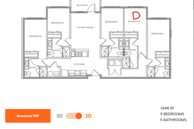 Unit Layout 2-D - 320 Apartments