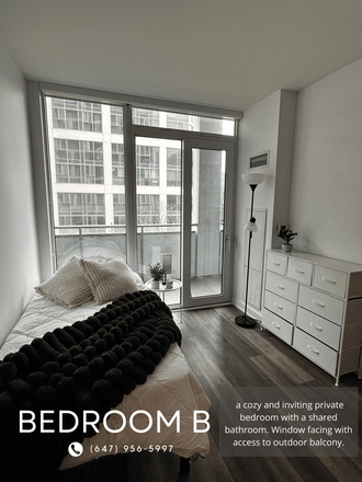 Bedroom B - Downtown Gem: Modern Co-Living Suite Condo