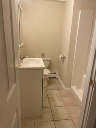 bathroom - Fully furnished, independently accessible 1-BR apt., on ground level of family home on Indian Lake