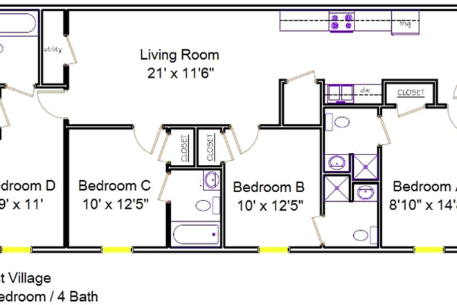 Bedroom B - Spring 2026 Lease Transfer – 1BR/1BA at East Village (Female Roommate, Utilities + Jan Rent Free!) Apartments