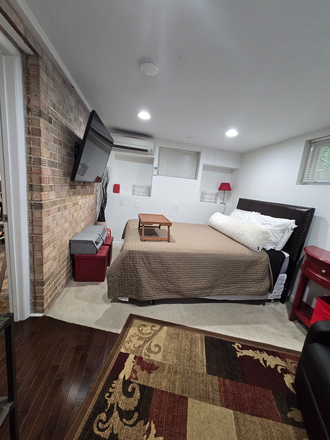 Bedroom with TV -  Queen Bed - Fully Furnished -  Very clean 1 bedroom (Washer/Dryer) House