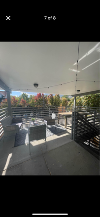 This is our patio with lots of space! - House on hill, close to campus and renovated!