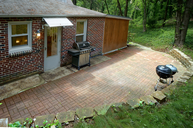 Deck ,backs up to wooded area. - 4-Bedroom, 2 Bath 1 mile from University, Forest Setting House