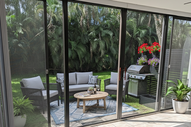 Patio-Some photos have been virtually staged to illustrate furnishing possibilities. The apartment is currently offered unfurnished. - 1/1 walk to Nova campus * villa style* Condo