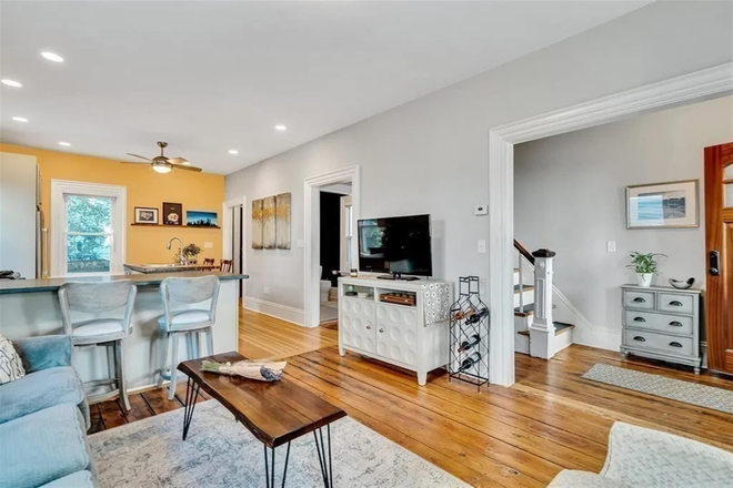 Living Space - ~  Riverside Single Family 1160 Sq Ft One Bed w/ Parking + In Unit W/D + Office + Patio ~