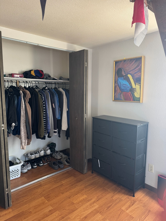 Closet view, dresser included - One Bedroom Sub-lease for Spring 2026 - 6 min walk to campus & on the hill! Apartments