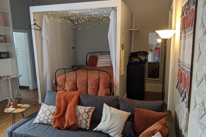 Living Room/Bed - 4006 Pine Street Apartments