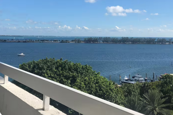 Ocean view from room - Beautiful Ocean view bedroom with private bathroom in Brickell. Close to Brickell city center. Condo