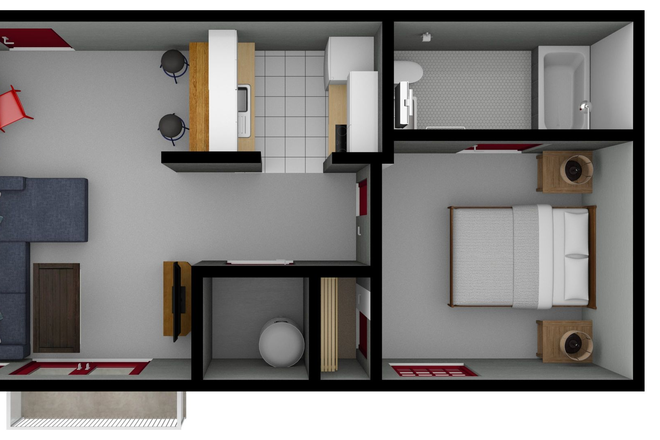 Floorplan - [Discounted] 1 Bedroom 1 Bathroom available for Spring sublease Apartments