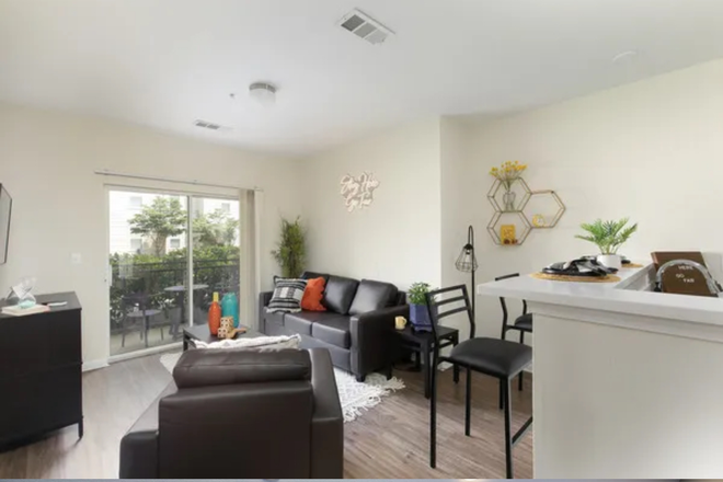 Living room (from website) - Alight Birmingham Apartments