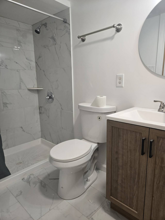 bathroom-2 - Newly renovated 2038 Carlisle St, 3B3B, $675/room,Furnished. One Block to campus. In-unit Laundry.