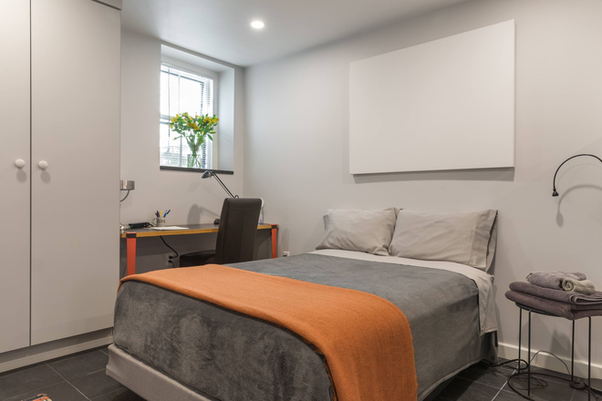 Bedroom area - Garden level private studio with all utilities Townhome