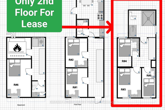 2nd Floor - Entire 2nd Floor House for Rent | Walk to U of T | Ideal for 3 Students