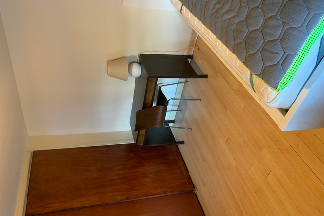 First bedroom - One block from AU. Above ground basement apartment for 3 or 4 renters.