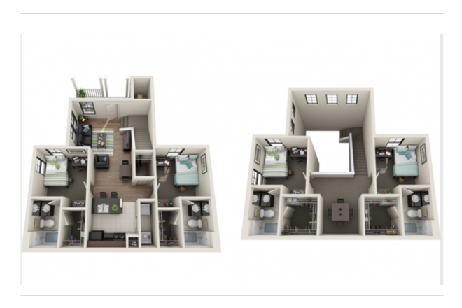 1BR/1BA in Furnished 4x4 Unit - Sublease Available