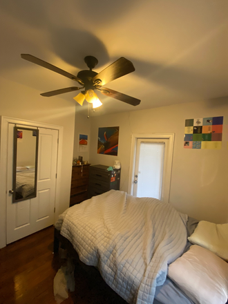 Bedroom angle 2 (Taken from the far-right corner from the door - Room in 5BR Apartment on Hillside St – Close to NU, In-Unit Laundry