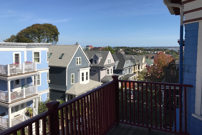 Front porch - water views! - Red Line - Savin Hill: 3 bedroom penthouse, central AC