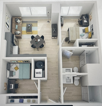Floor plan of entire unit - The Abbot  (Summer lease take over with discounted rate)