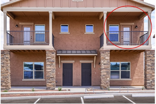 2nd Floor bedroom with private balcony - Cottages At Tucson Townhome