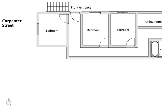 Apartment layout - 3 B, 1 B apartment for rent in the East UIC Campus neighborhood