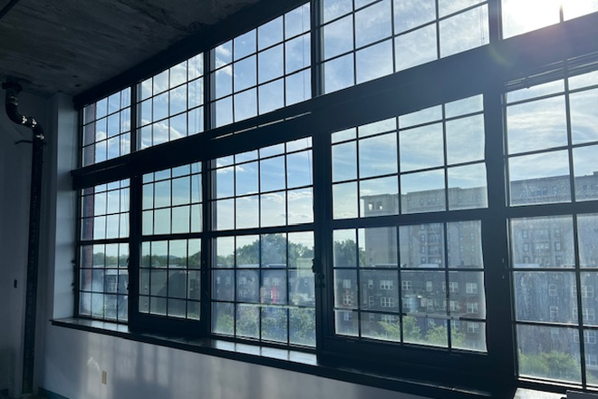 Looking out of the condo toward Churchill Downs - REYNOLDS LOFTS - ACROSS FROM ENGINEERING AND LAW SCHOOL - Available Immediately