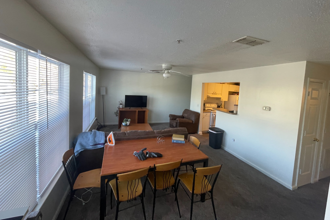 Living room Front Door - Fully furnished and covers electric, wifi/ethernet, utilities. 4 bedroom Apartments