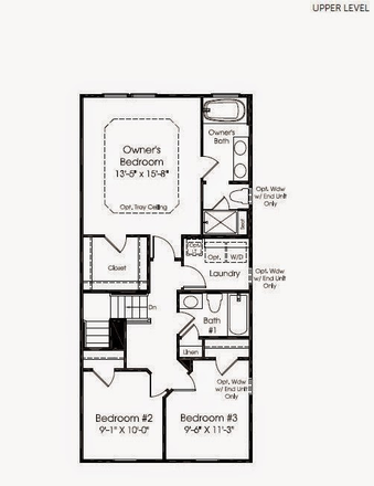 floor plan - Greenbelt Station 4 level TH 5B 4.5B 2 car garage for rent Townhome