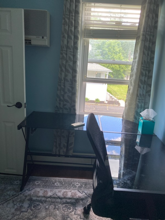 Desk and chair - Furnished room with private bath for female PU affiliate-Berrien Ave-Princeton Junction House