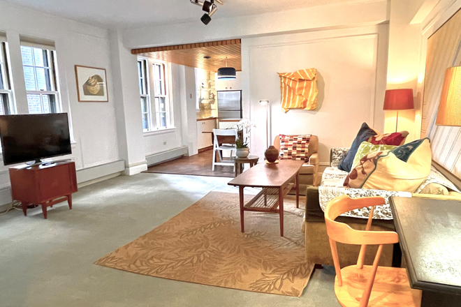 Living Room from entry - Fully Furnished 1 Bed Room. Ideal for Visiting Faculty or Fellow Condo