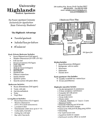 General description and floorplan - University Highlands, 2bed/2bath female sublease Apartments