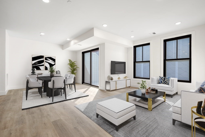 Staged Image of Living Room - Private bedroom and bathroom in a new and modern 2B2B Condo