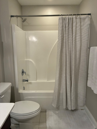Bathroom - Furnished private room, shared bathroom, common area & kitchen.