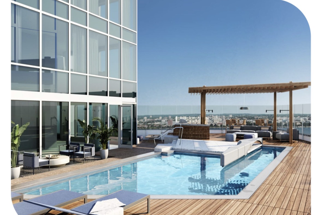 Rooftop Pool - Bright Corner 1BR at Alcott Boston / West End / June 15th Apartments