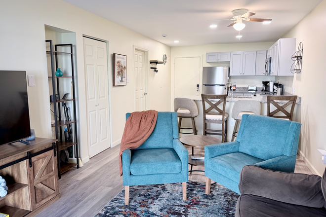 Open living room, in unit washer/dryer in common area - 1 Private Bedroom/ Bath, Only 1 Roommate, Prime Location- REDUCED! Condo