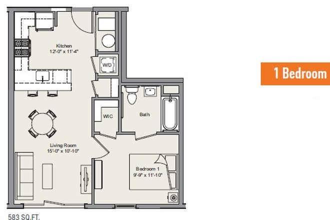Floorplan - Relet:1BR apt for PU Faculty/Staff affiliate only-Stanworth Lane-Princeton