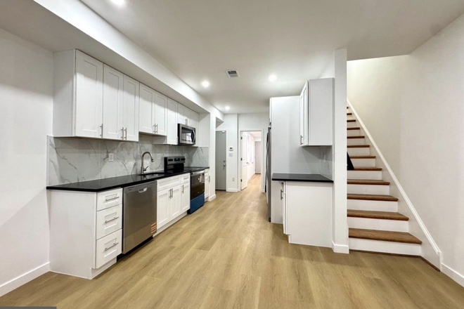 All new kitchen - Newly renovated 6b/4b w/all new appliances, AC, and in-unit WD steps from campus