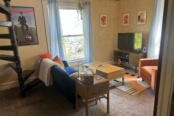 Living Room - LEASING JAN - JULY 2027 ONLY: Large Loft Style 1 Bedroom Apartment, Close to Campus