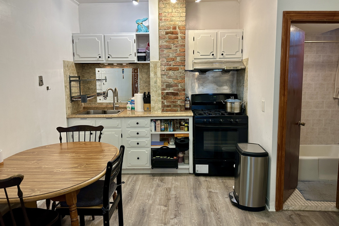 kitchen sink and gas stove - Furnished  studio/1bedroom -2 family home in Inman Sq (btw Harvard and MIT)